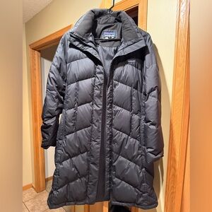Women's Black Down With It Patagonia Parka - Medium